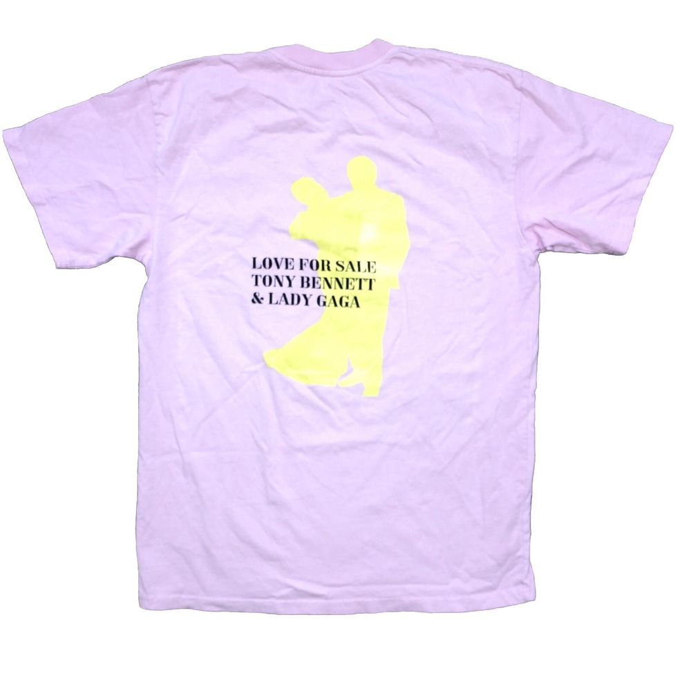 Lady Gaga T Shirt M Pink Love For Sale Tony Bennett Merch NEW - Picture 1 of 7